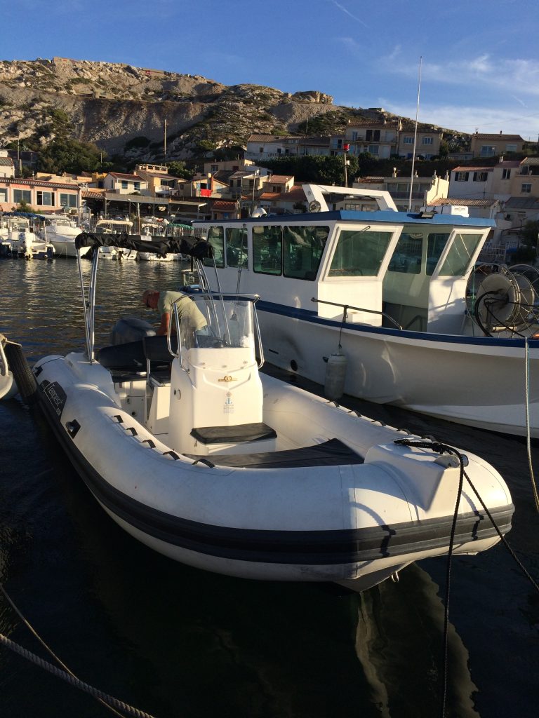 Rigid-hulled inflatable boat (Capelli Tempest 626; Caipi) at JJ Boat Rental Marseille